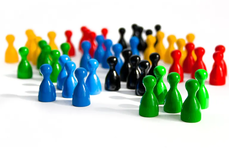 Netzwerk aus Spielfiguren