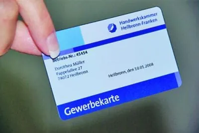 Handwerks- und Gewerbekarten: Nachweis für den Betrieb