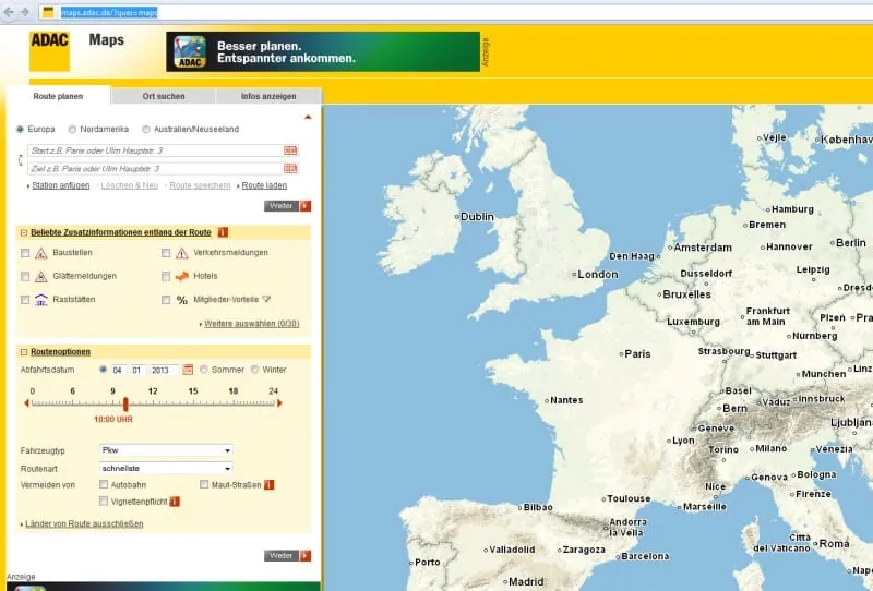 ADAC-Verkehrsinfos per Internet