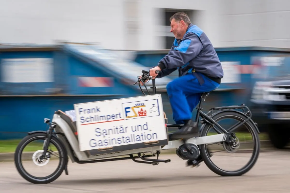 Mit dem Lastenrad emissionsfrei zum Kunden