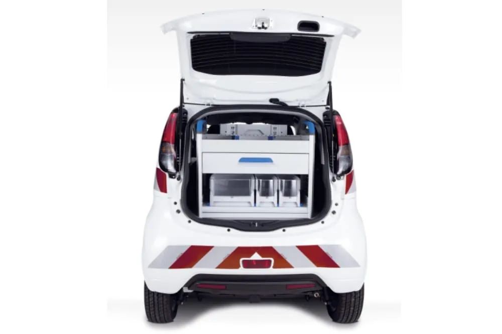 Sortimo baut Peugeot iON zum Servicemobil aus