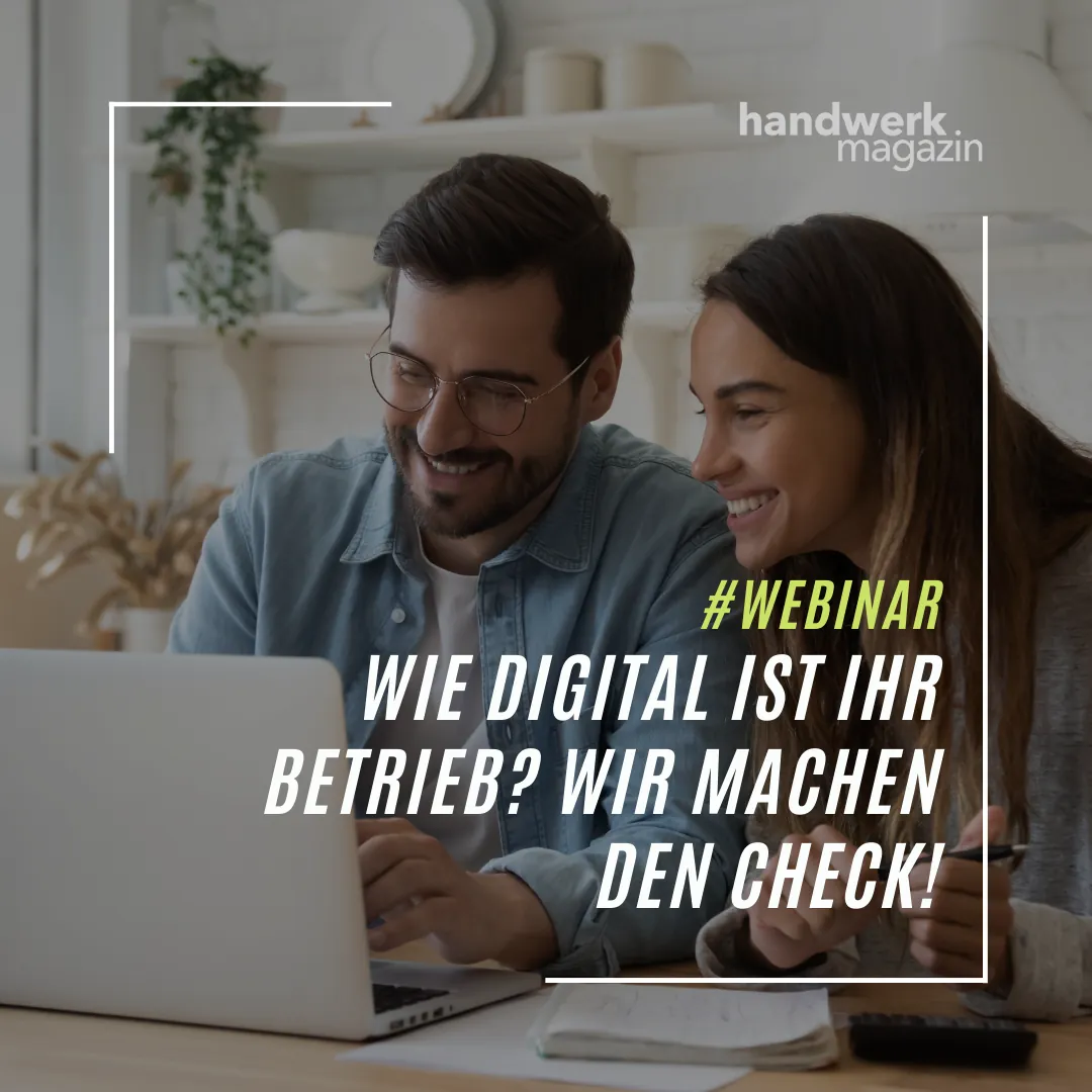 Live-Webinar für Handwerker: Digital von 0 auf 100
