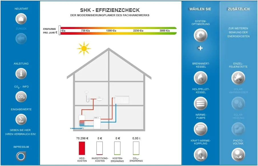 Heizungsbauer können Effizienzcheck für Kundengespräch nutzen