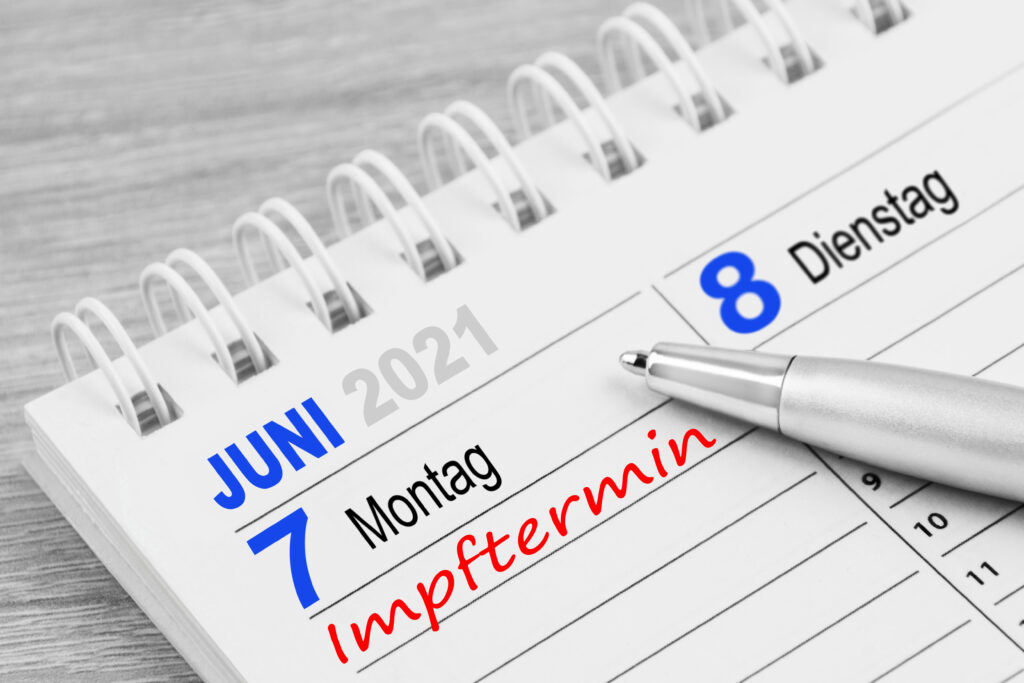Kalender Juni mit Impftermin