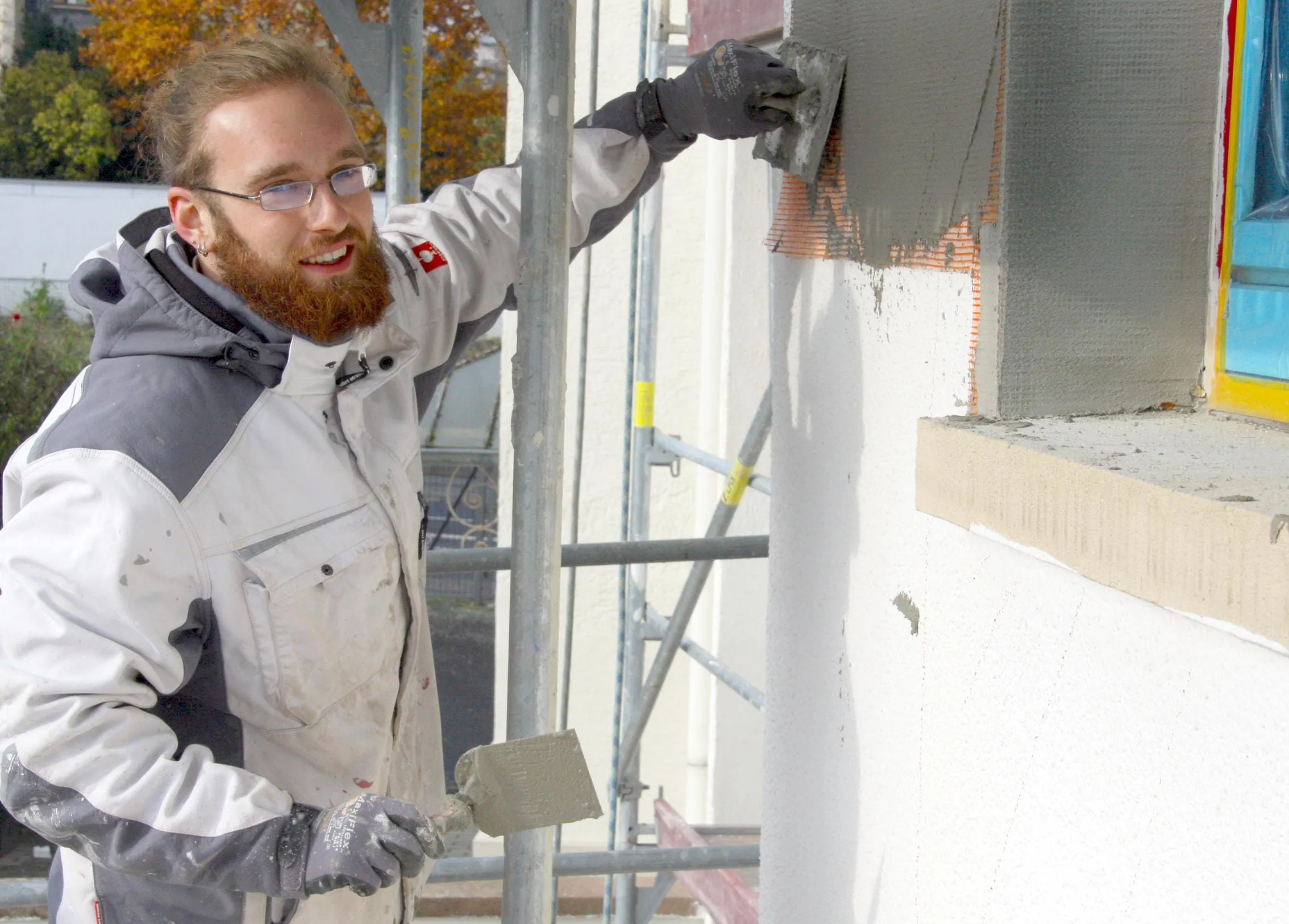 Maler und Bauingenieur in einem Rutsch