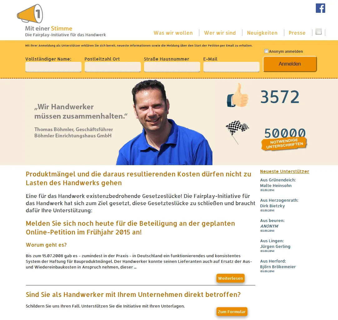 "Mit einer Stimme": Erfolgreicher Start