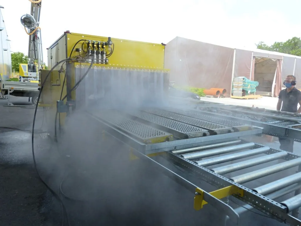 Waschstra&szlig;e f&uuml;r Ger&uuml;stbauteile