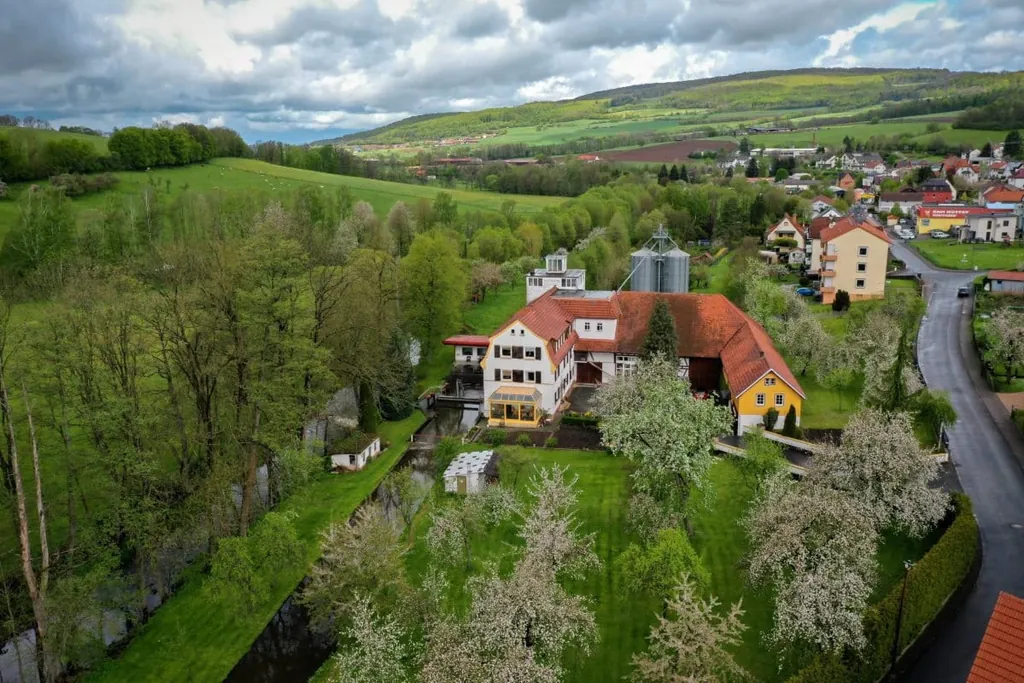 Wassermühle an der Ulster in Hessen