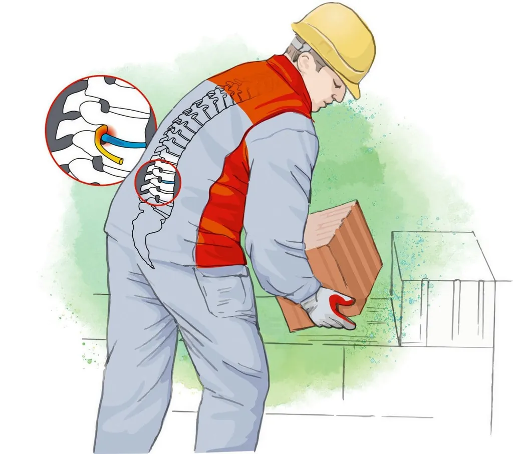 Illustration Bandscheibenbelastung beim aurer