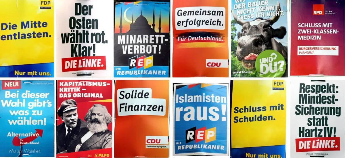 Wahlplakate im Wandel der Zeit