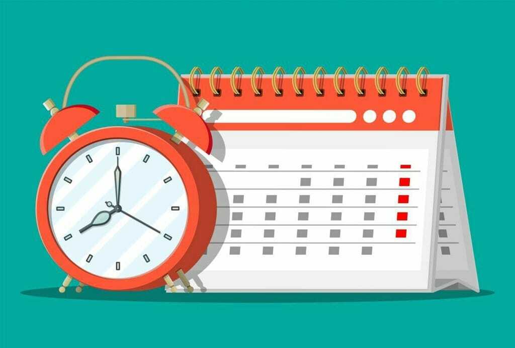 Wecker und Tischkalender