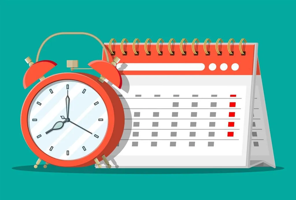 Wecker und Tischkalender