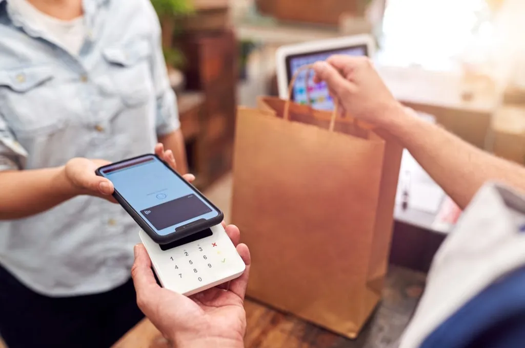 Bezahlungsvorgang per Smartphone