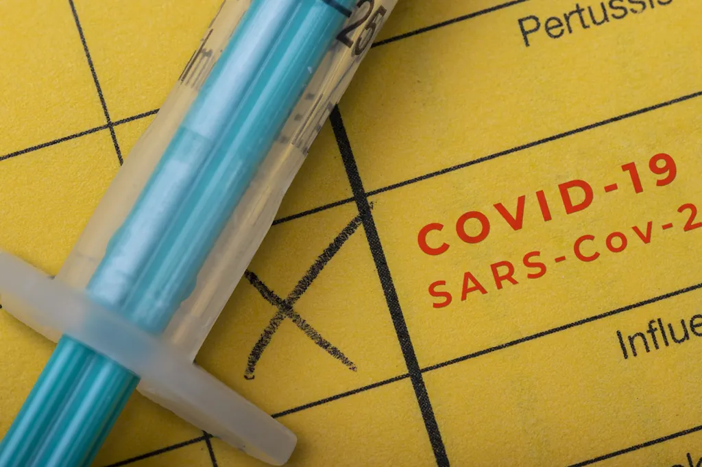 Impfbuch mit Corona-Impfung