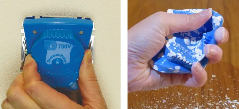 Die Safety-Cap sch&uuml;tzt Schalter und Steckdosen vor Farbspritzern.