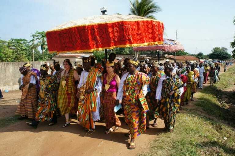 König Bansah beim Agbogboza-Festival in Togo