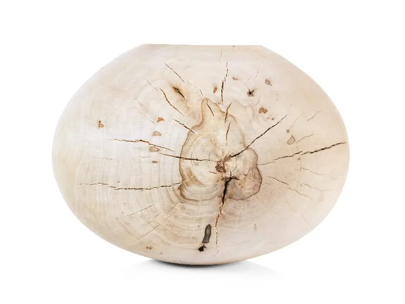 Kunstobjekt aus Birkenholz