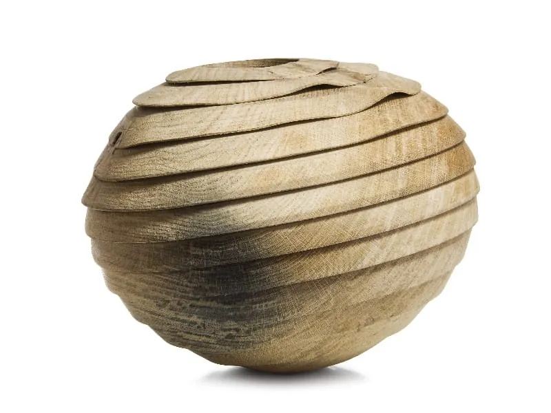 Kunstobjekt aus Eichenholz