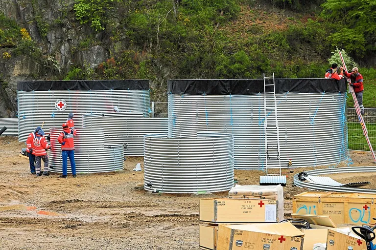 Aufbau mobiler Kl&auml;ranlagen