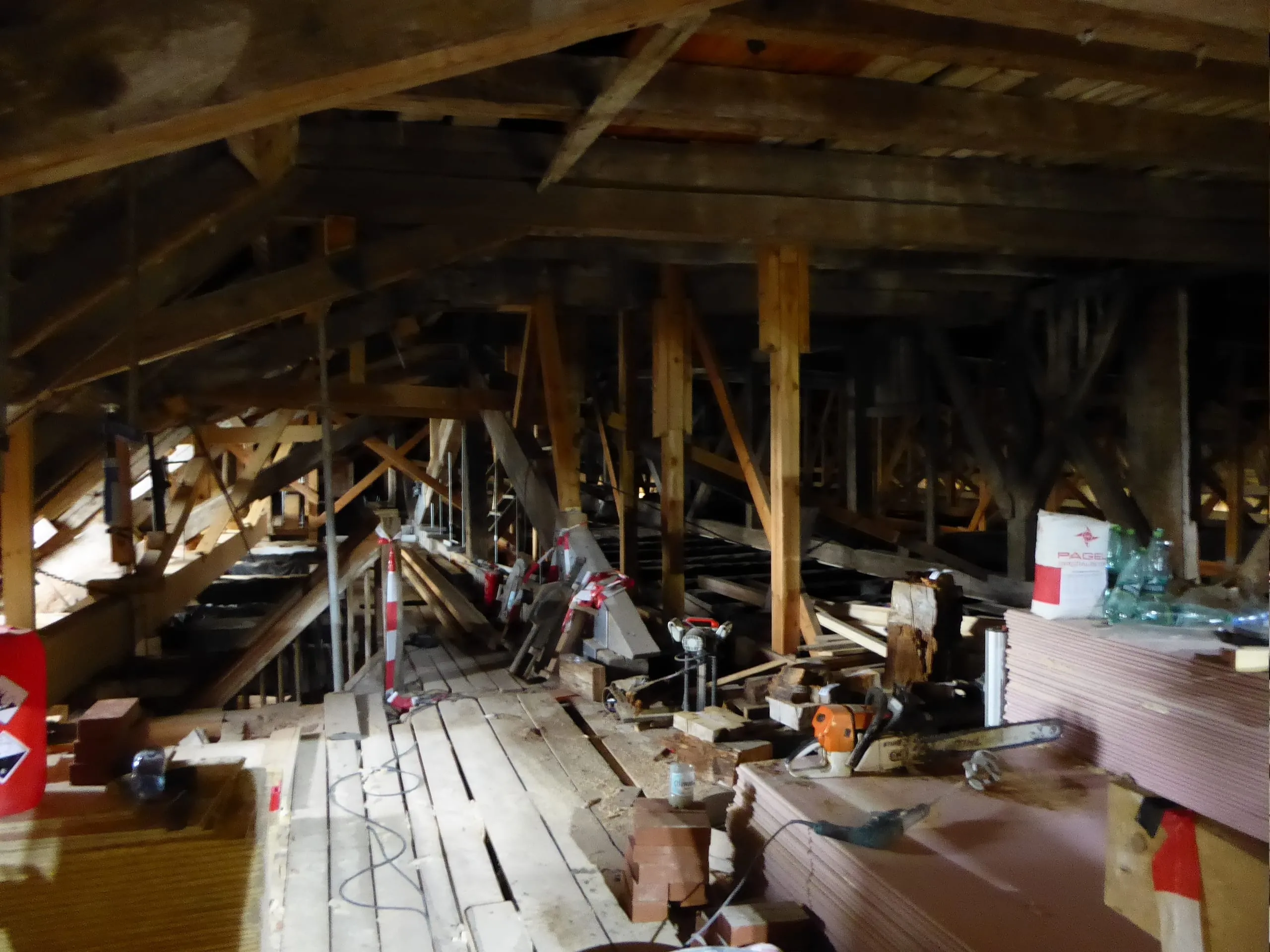 Dachstuhl von Schloss Steinort