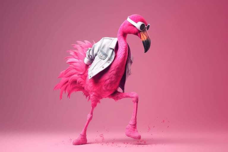 Tanzender Flamingo