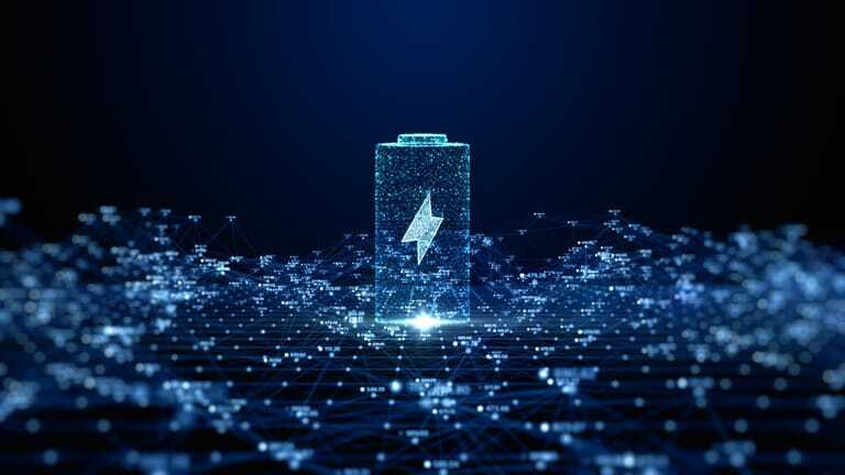 Illustration von Batterietechnologie,