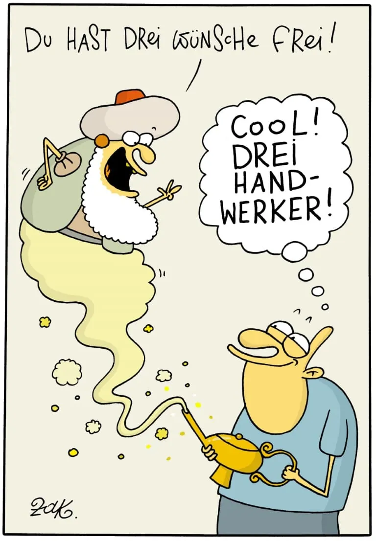 Karikaturen und Cartoons zum Handwerk