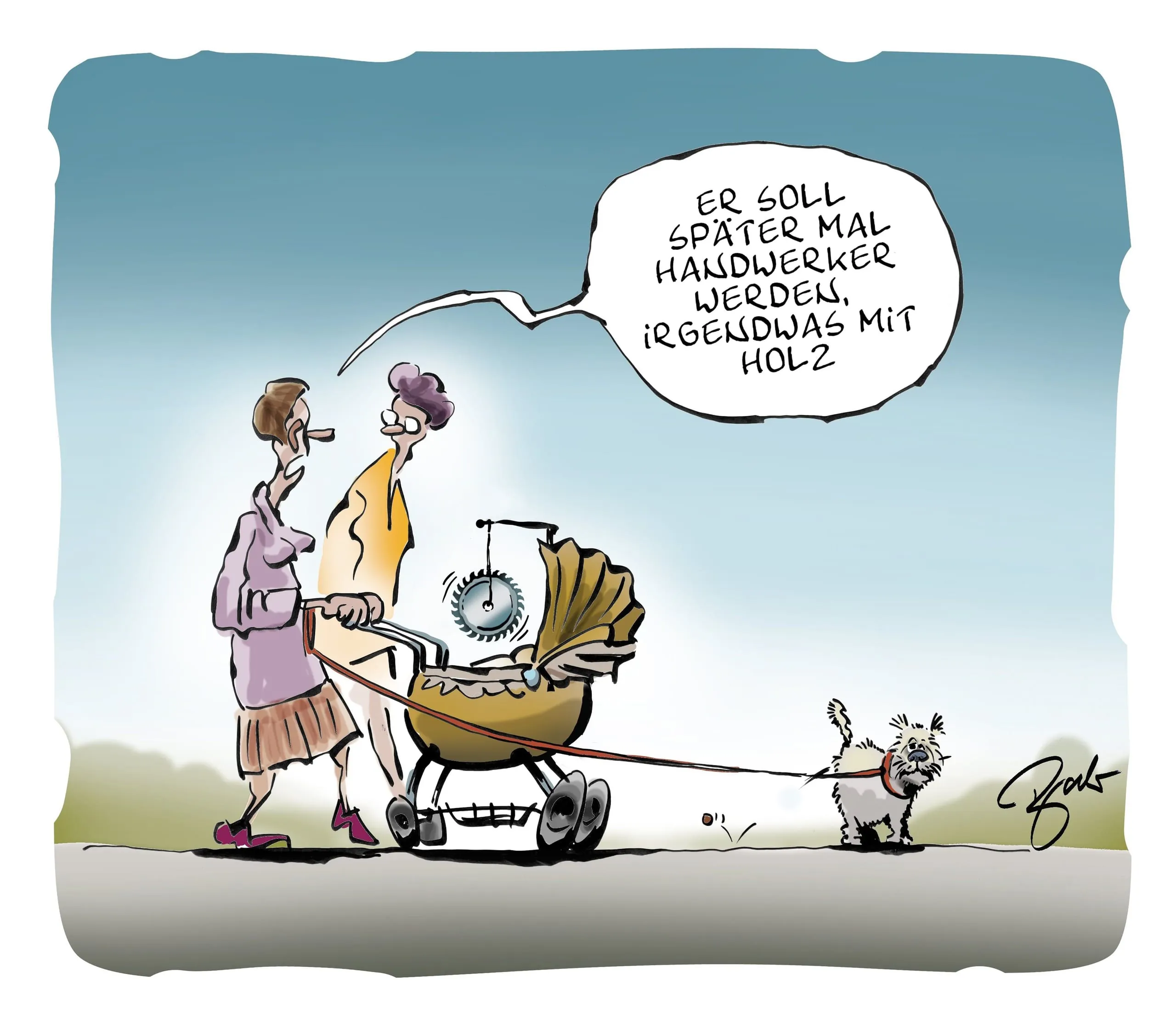 Lustige Karikaturen und Cartoons zum Handwerk