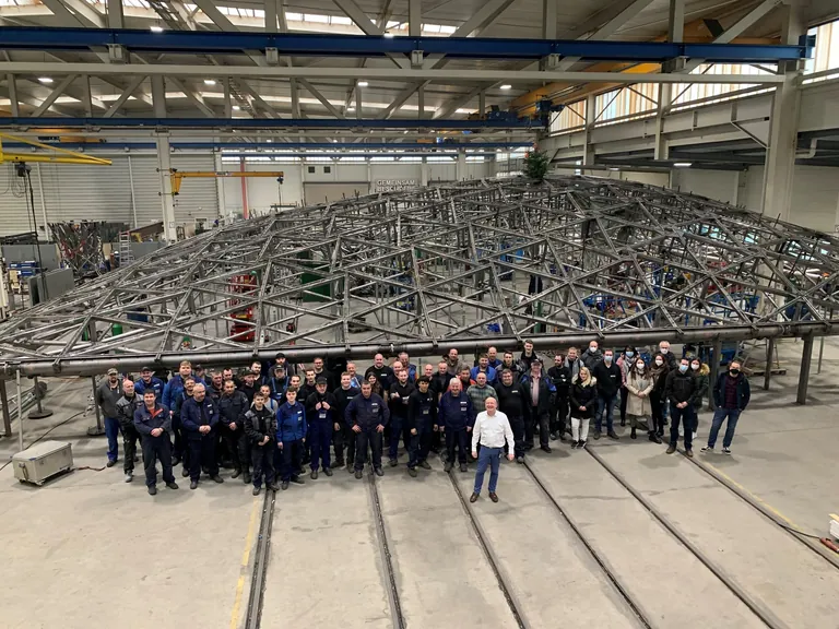 Die Eingangshalle in der Werkhalle