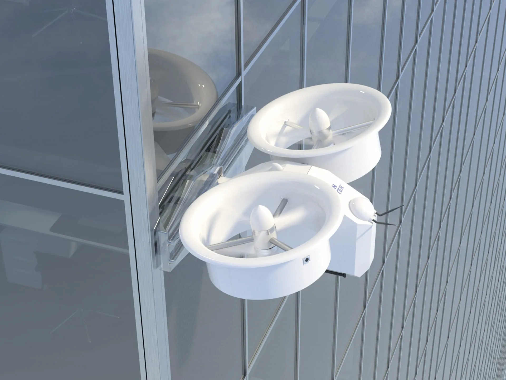 Surrende Saubermacher: Wenn eine Drohne die Fenster putzt