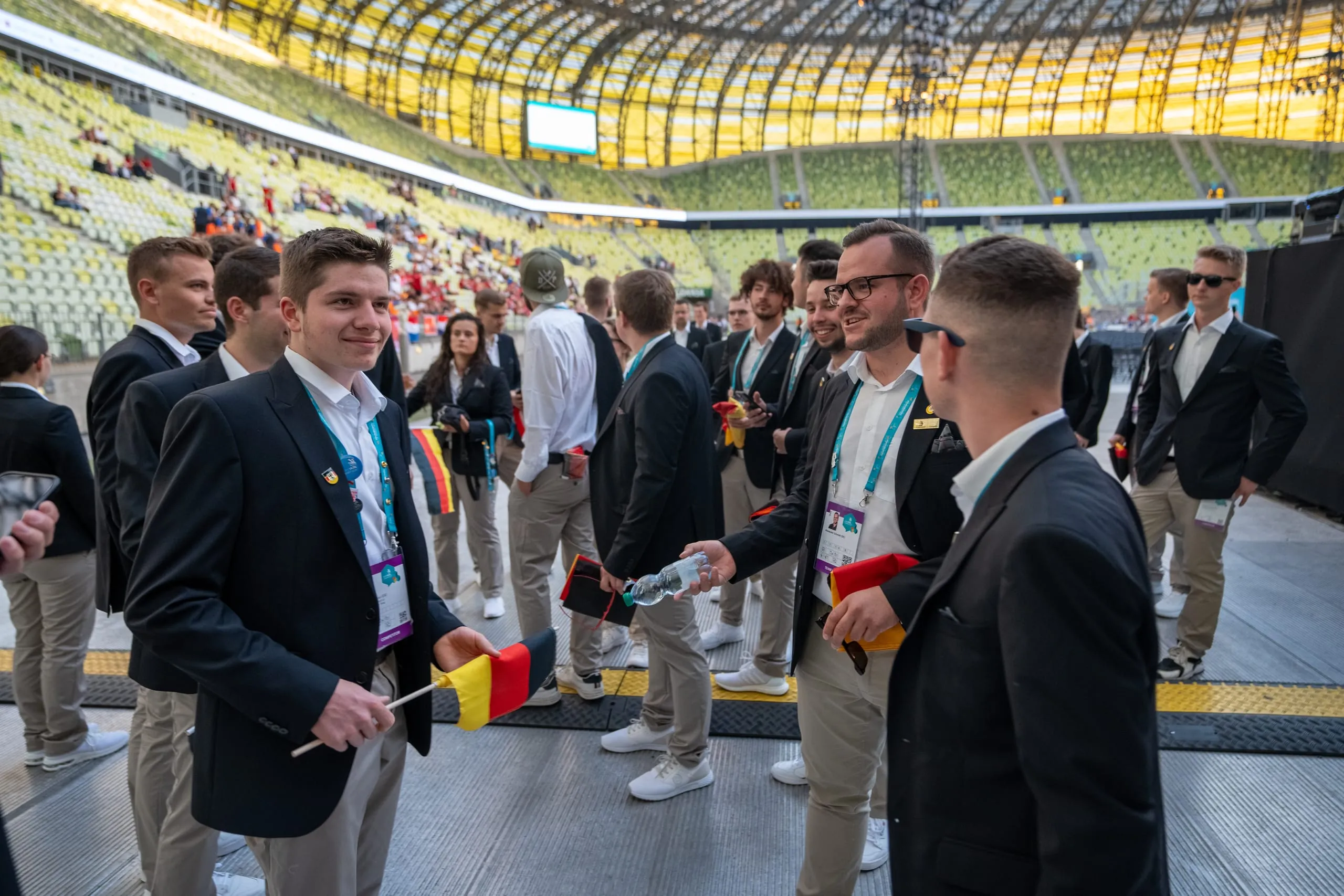 Am Abend vor dem ersten Wettkampftag wurden die EuroSkills im Stadion von Danzig feierlich eröffnet.