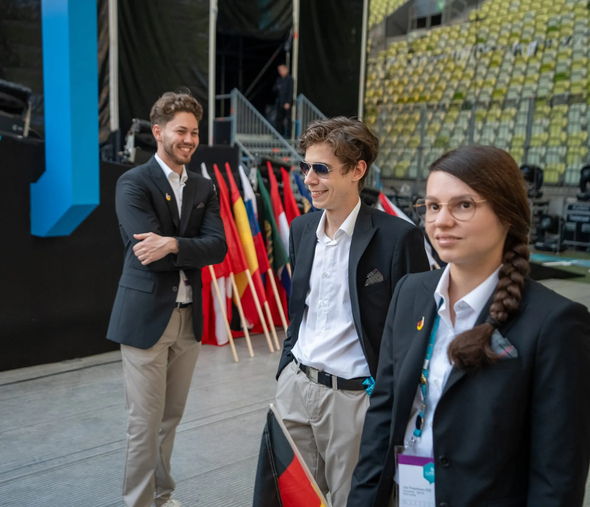 Julian Lühe, Krisztian Kalmar und Lisa Tiepelmann