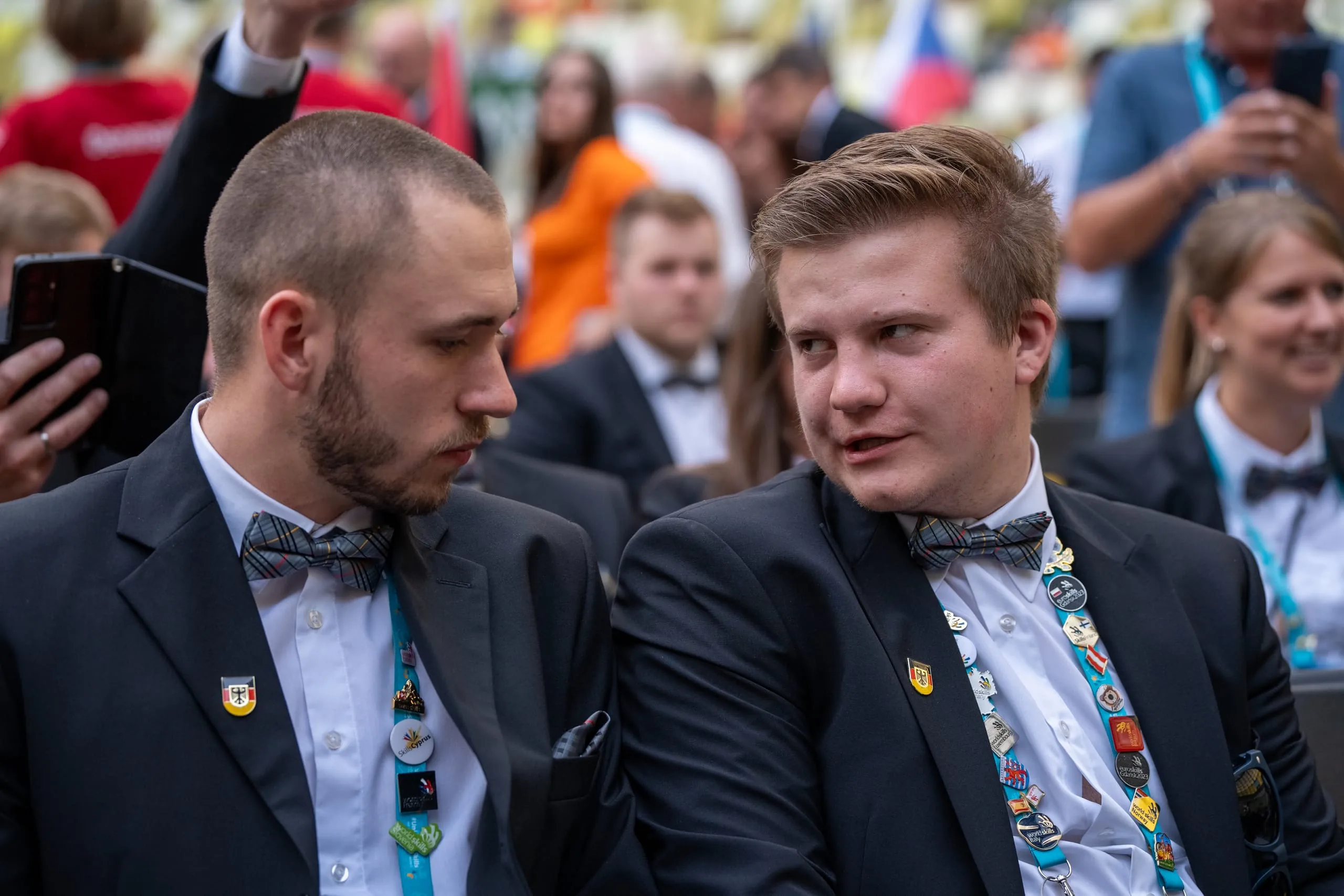 Steinmetz Johannes Reiter und Kfz-Mechtroniker Manuel Schmied