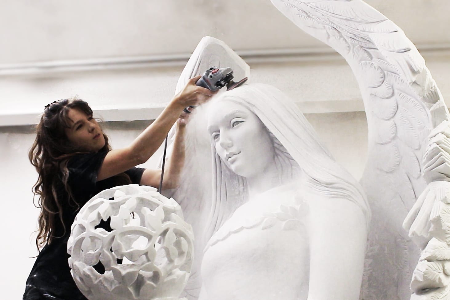 Veronika Bianchi bei der Arbeit