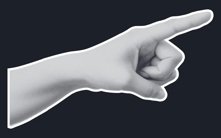 Finger zeigt zur T&uuml;r - Symbolbild f&uuml;r Freistellung von Arbeit