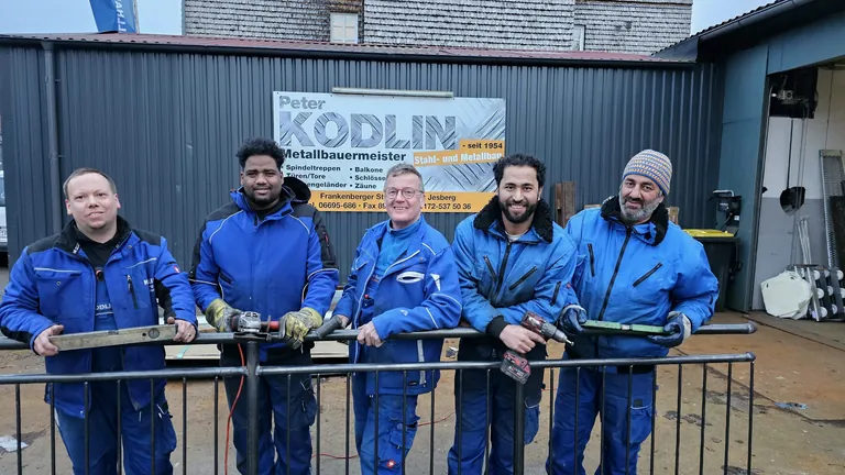 Das Team der Metallbauwerkstatt Kodlin