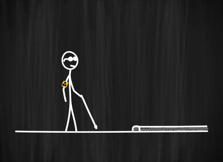 Strichm&auml;nnlein . blinde Person