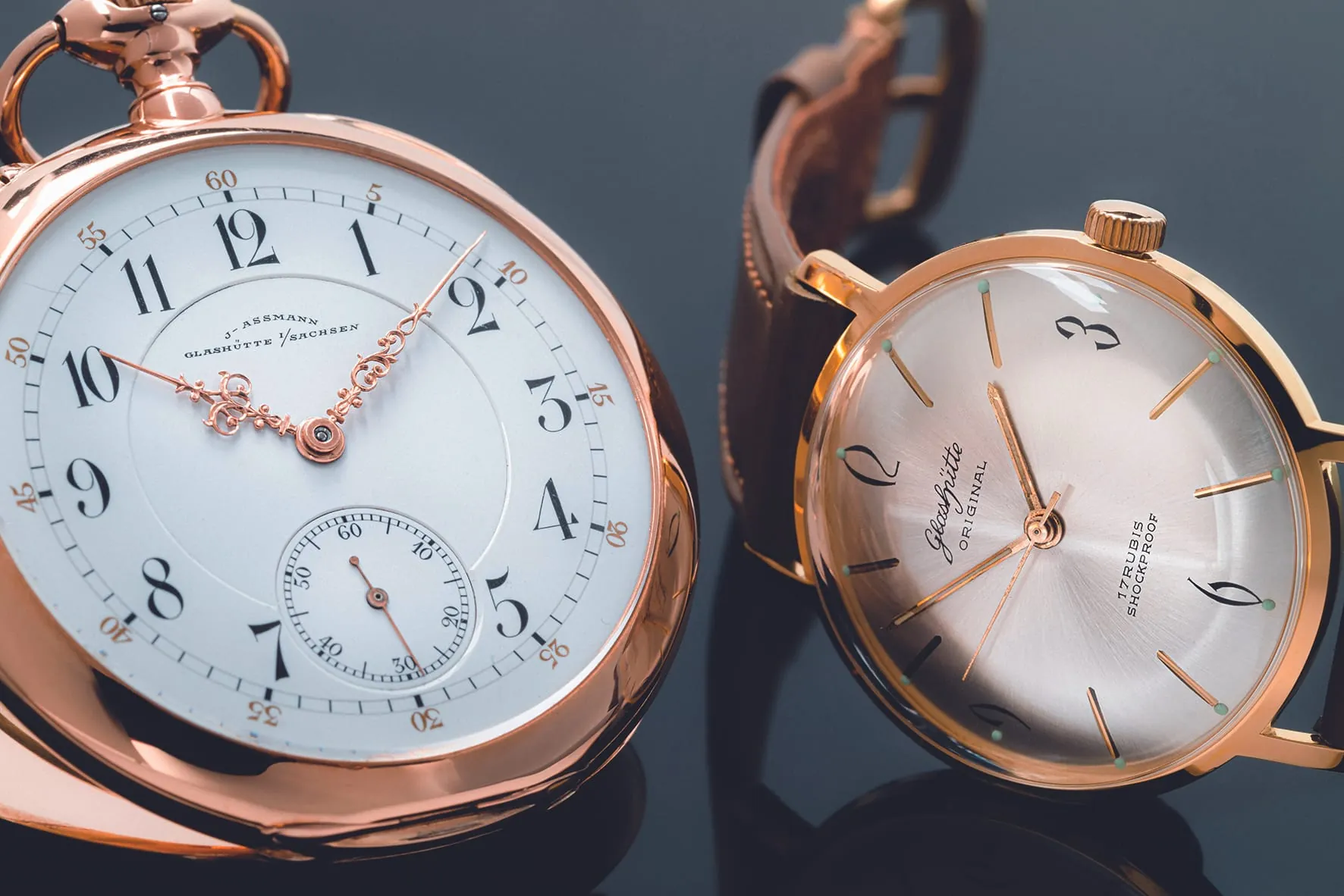 Taschenuhr und Armbanduhr