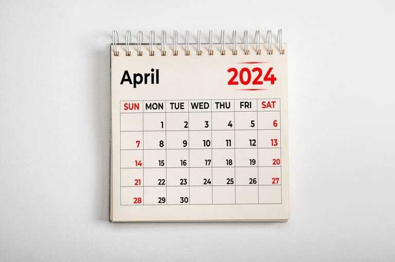 Kalenderblatt April 2024