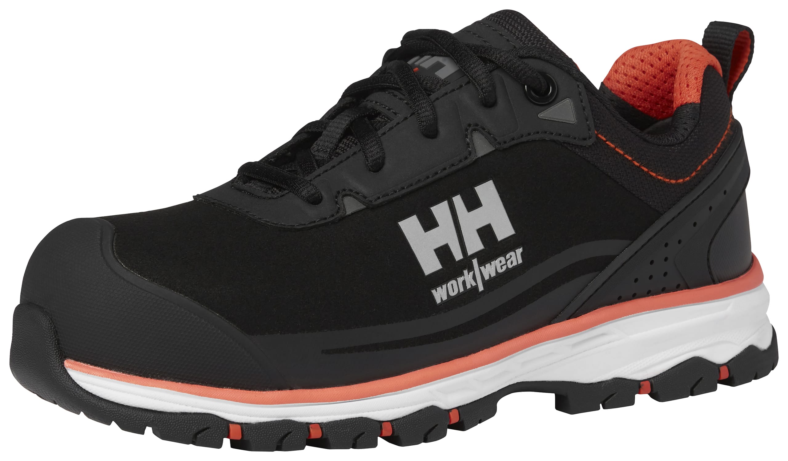 Reflektierende, funktionale Design-Elemente erhöhen die Sichtbarkeit der neuen ­Damen-Sicherheitsschuhe W Luna 2.0 Low S3 von Helly Hansen.