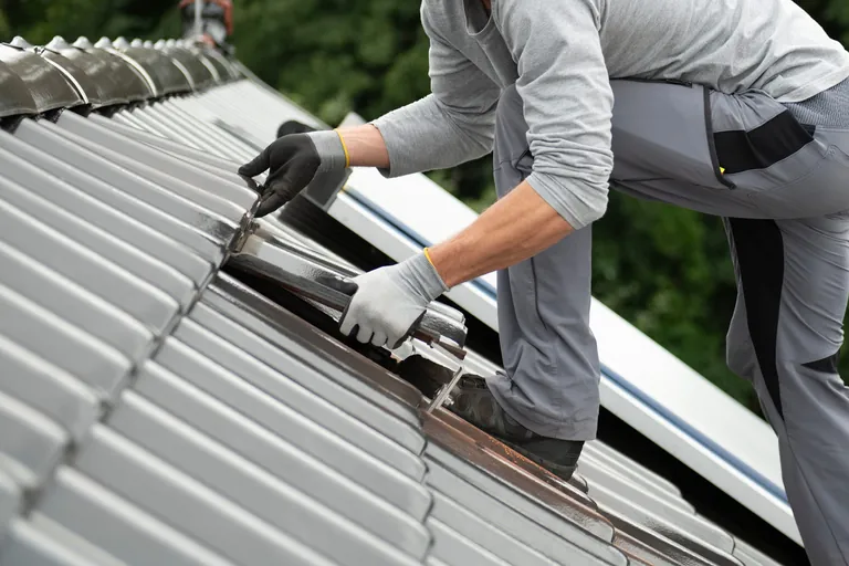 Vorbereitung für die Installation von Photovoltaik.