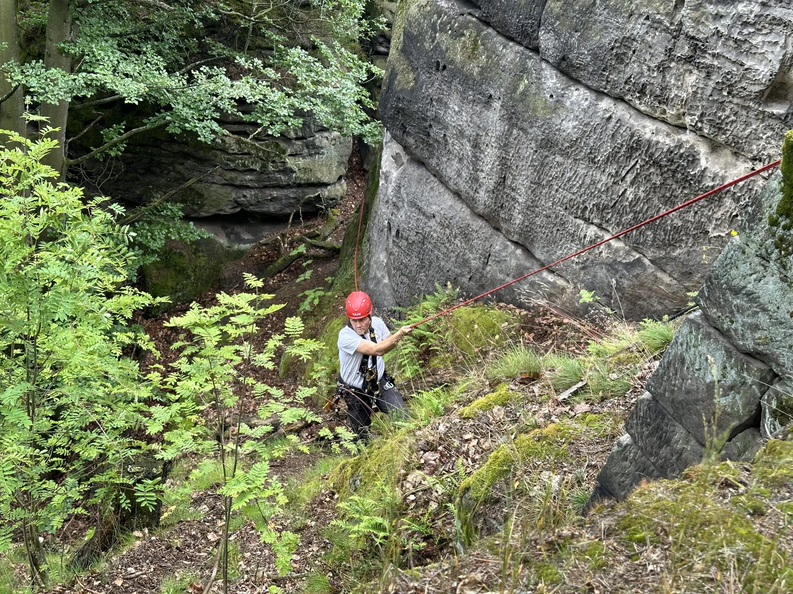Absicherung durch Bergretter