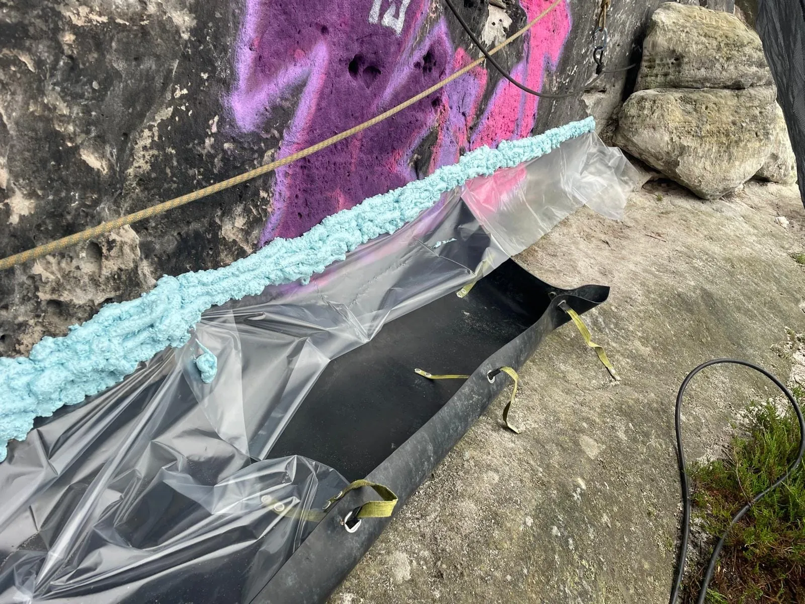 Auffangen des Schmutzwassers