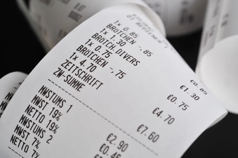 Kassenbon B&auml;cker