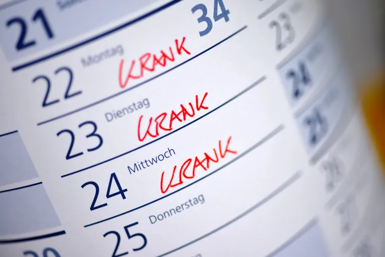 Fehlzeiten im Kalender
