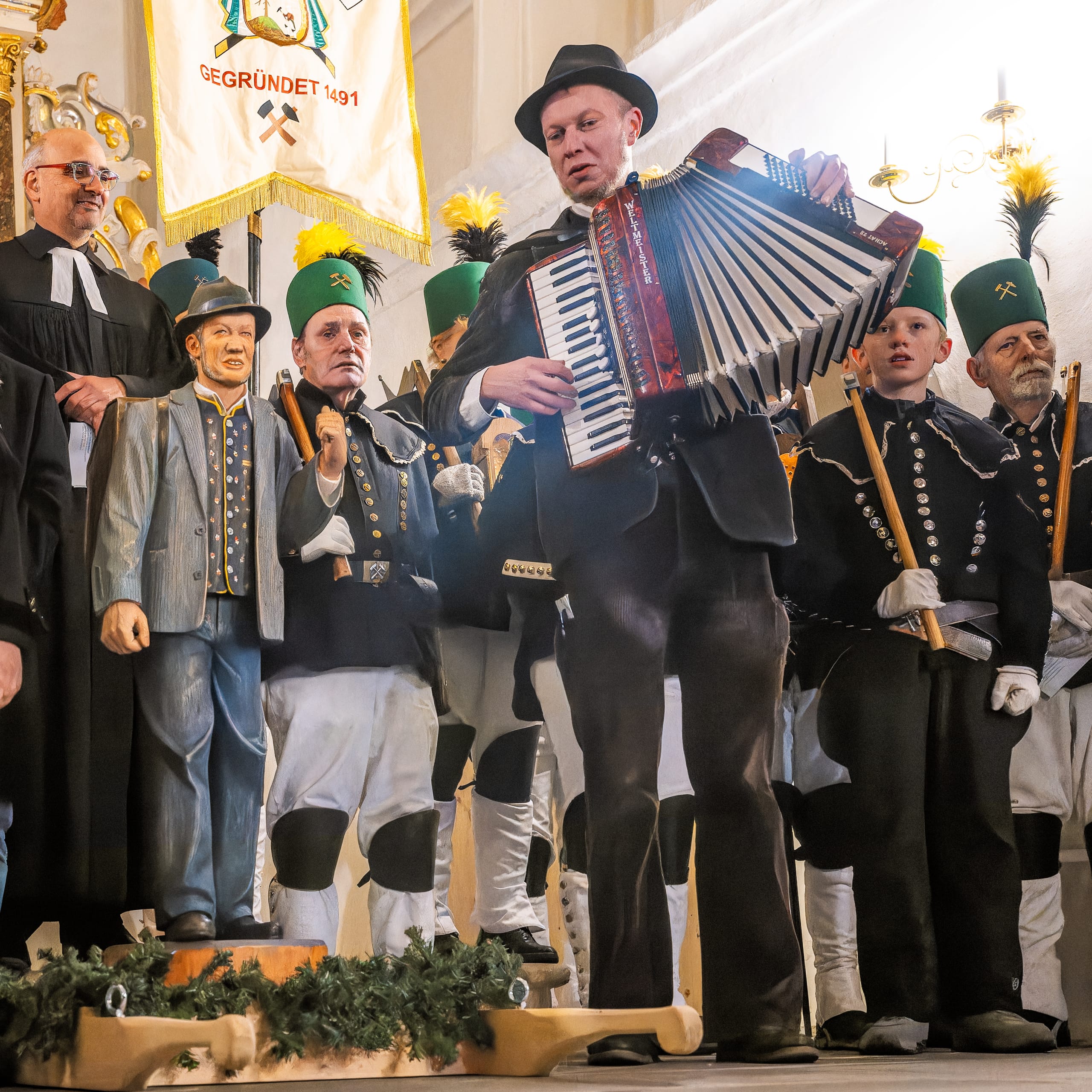 Akkordeonspieler Jörg Heinicke