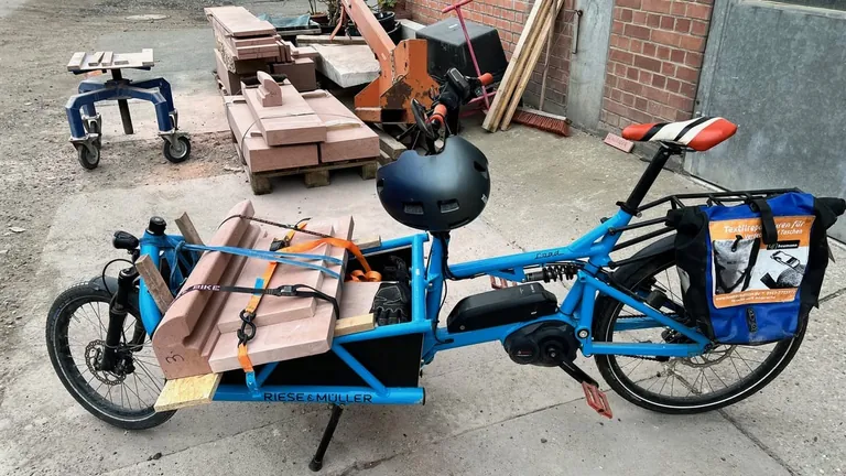 Lastenrad mit Zuladung