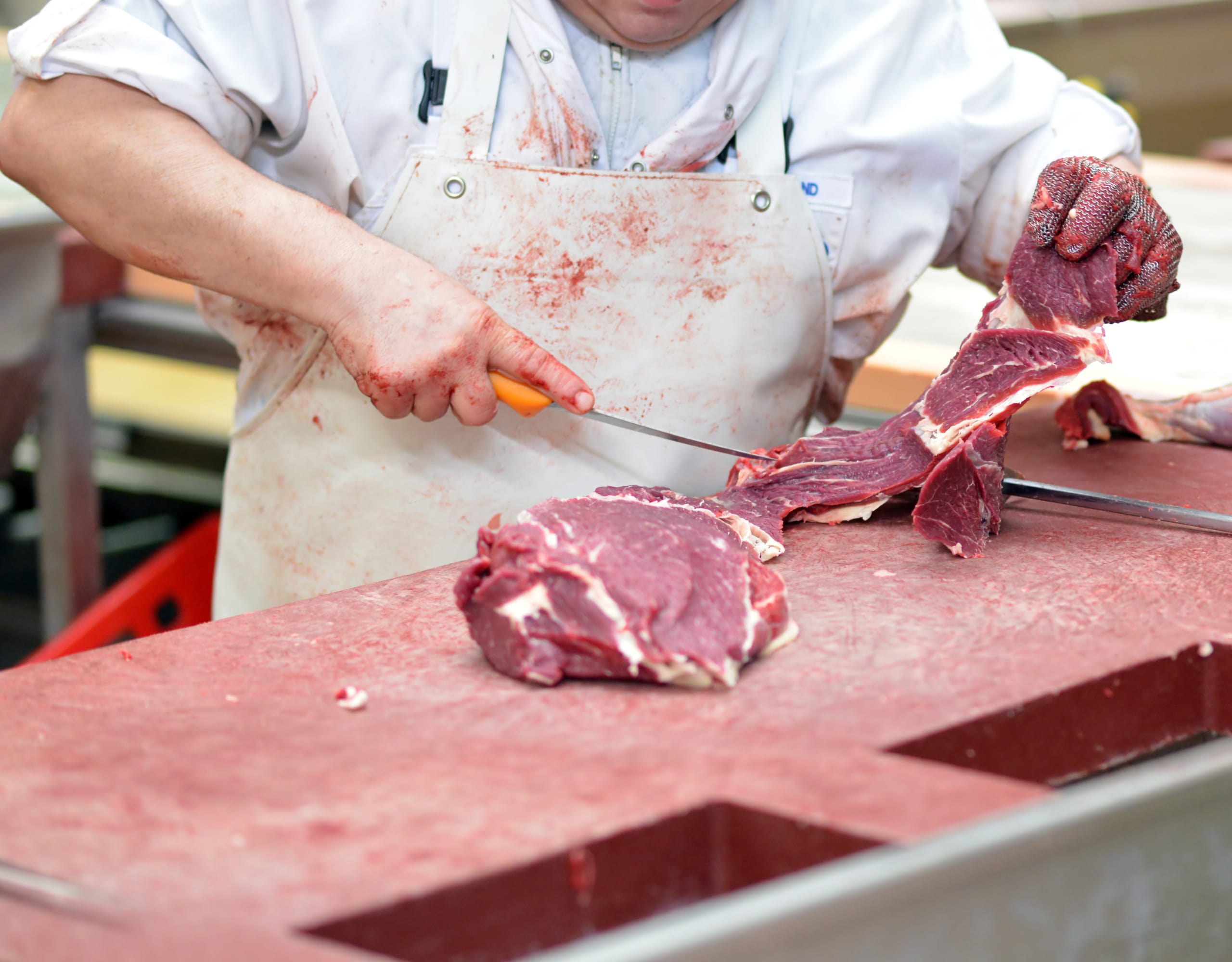 Fleischer bei der Arbeit