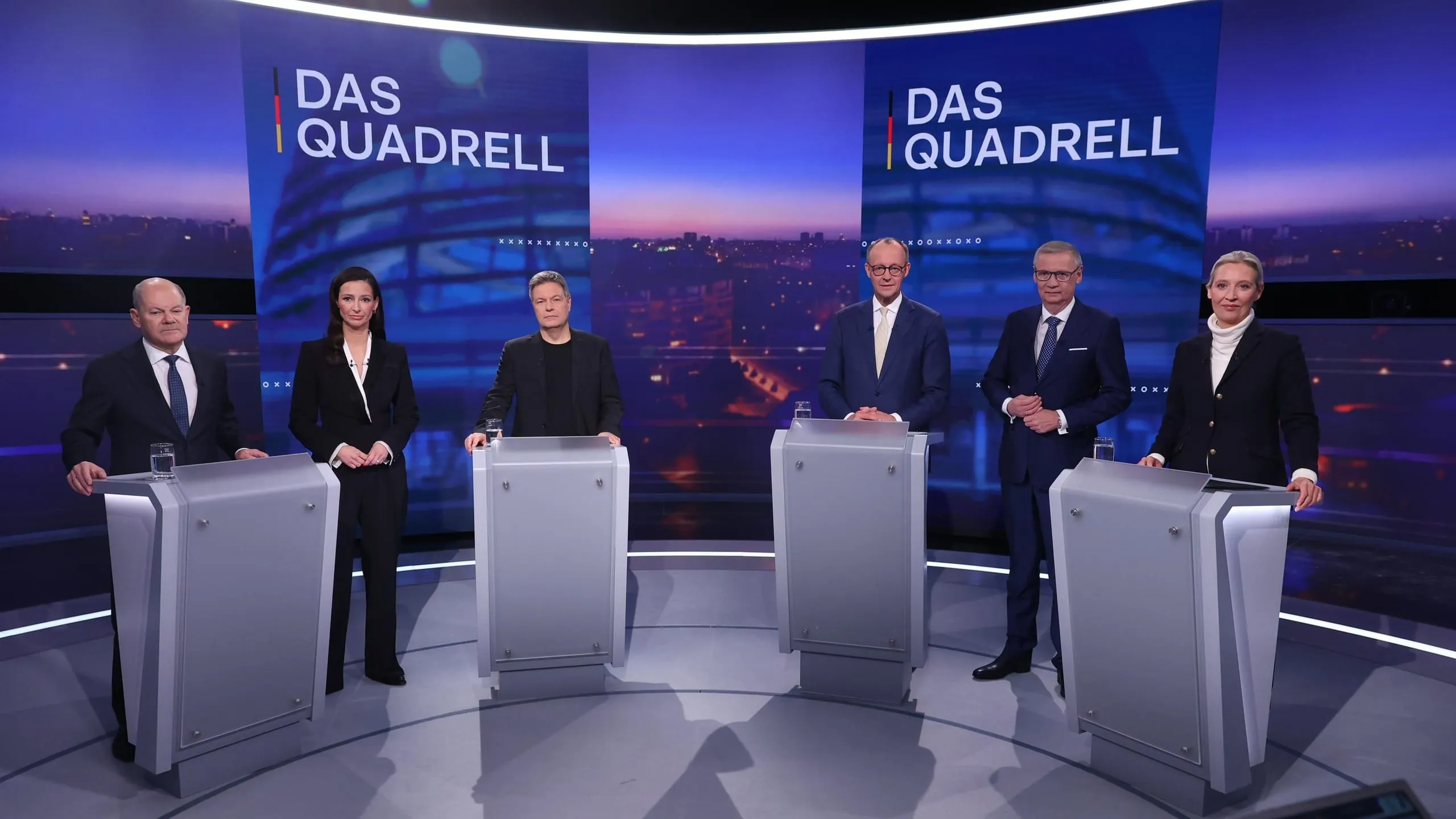 Zoff ums Handwerk beim RTL-"Quadrell" der Spitzenkandidaten