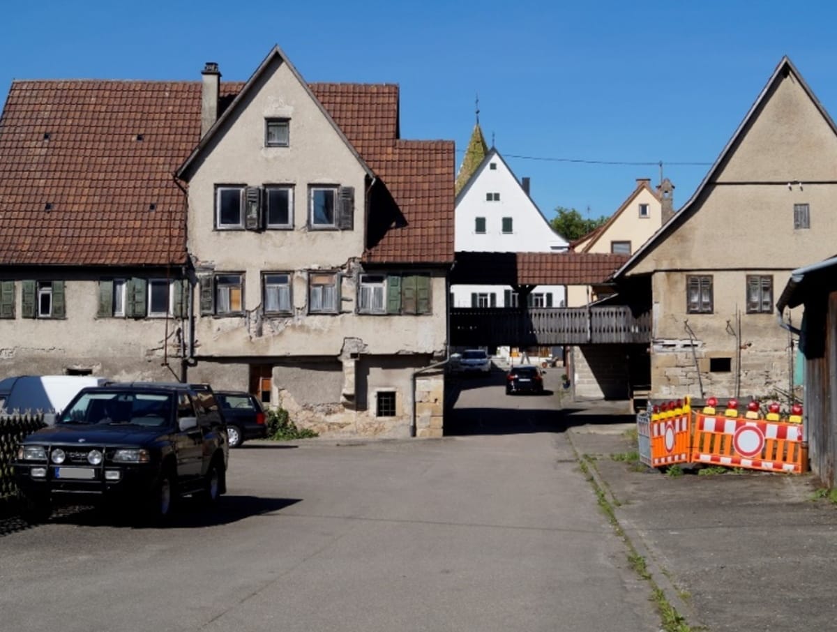 Die Rathausgasse im Ortsteil Walddorf von Walddorfhäslach